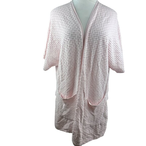 Lane Bryant Dolman Textured Short Sleeve Open Cardigan Pink Plus Size 26/28 - Picture 10 of 10